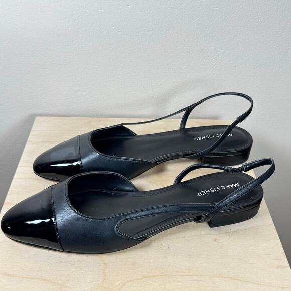 Marc Fisher Women’s Shoes DELA CLOSED TOE SLINGBACK DRESS FLAT 10 Quiet Luxury - Picture 2 of 8